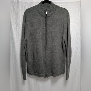Jones New York 💯 Merino Wool  Ladies Full Zip Sweater.  Size L